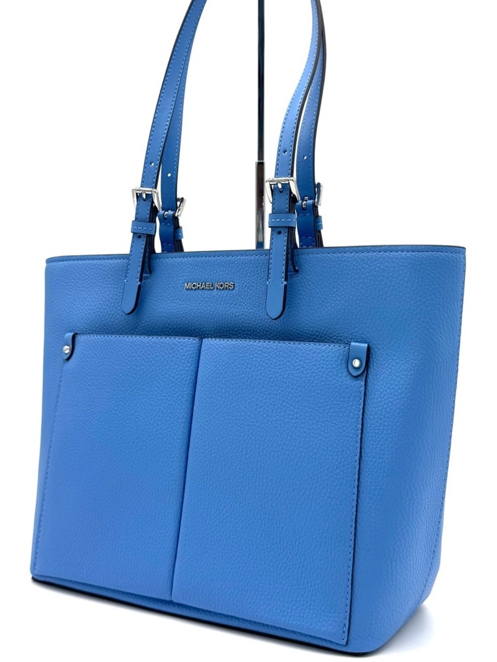 Michael Kors Jet Set Medium Pocket Tote Bag South Pacific Blue